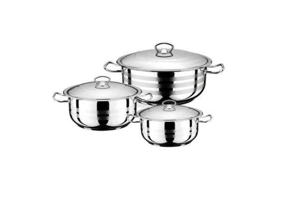 ქვაბების ნაკრები უჟანგავი ფოლადის ჯამბო 6-ნაწილიანი GÖRGEL 28206