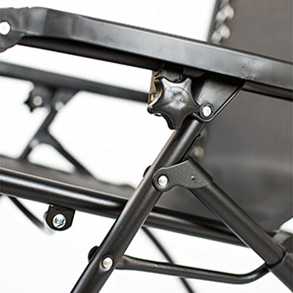 დასაკეცი სკამ-შეზლონგი RELAX - წითელი/ნაცრისფერი (110კგ)