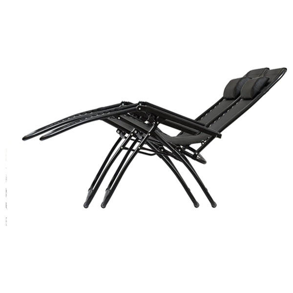 დასაკეცი სკამ-შეზლონგი RELAX - წითელი/ნაცრისფერი (110კგ)