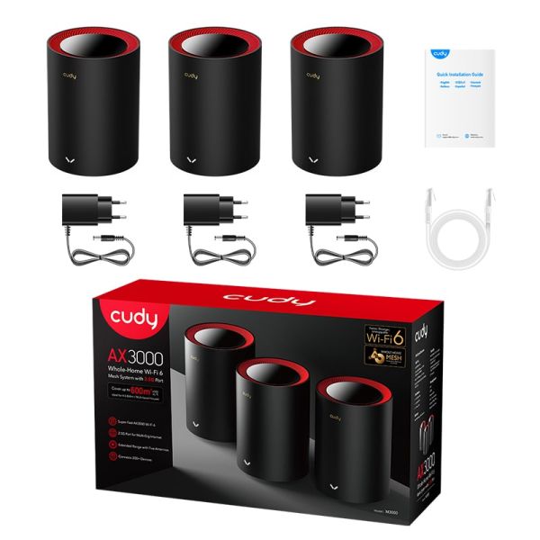 Wi-Fi როუტერი CUDY M3000(3-Pack)