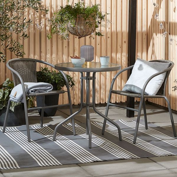 მაგიდა მრგვალი შუშის ზედაპრით BLOG (A2992)