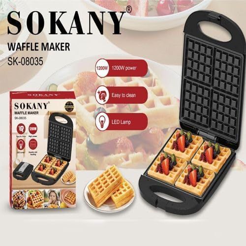 ბელგიური ვაფლის საცხობი Sokany SK-08035 (4 ნაჭრიანი)