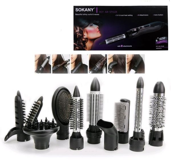თმის საშრობი სტაილერი Sokany 825- 9 in 1