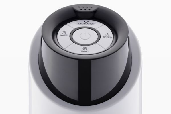 ვენტილატორი ARDESTO FNT-R36X1W, 90cm, 50W, remote control, display, black and white