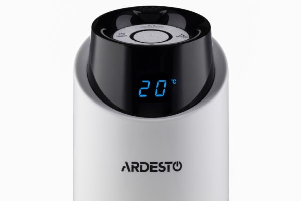 ვენტილატორი ARDESTO FNT-R36X1W, 90cm, 50W, remote control, display, black and white