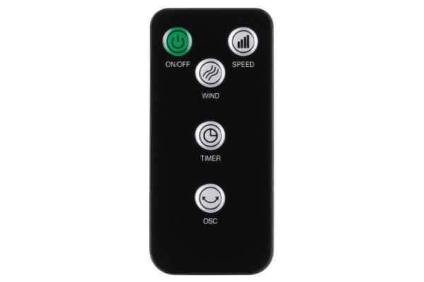 ვენტილატორი ARDESTO FNT-R36X1W, 90cm, 50W, remote control, display, black and white