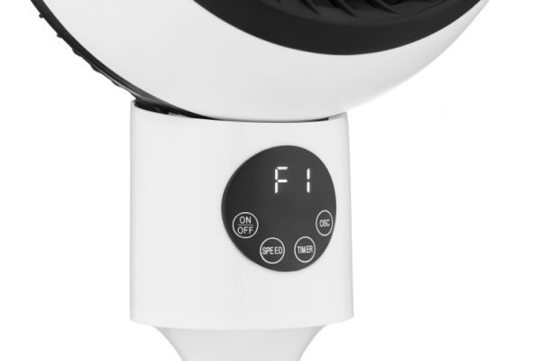 ვენტილატორი ARDESTO, 50W, remote control, display, black and white