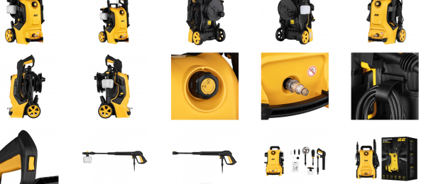 წნევით სარეცხი აპარატი 2E High pressure washer 2E AquaClean 150plus 2000W 150bar 450l/h hose 8m patio brush 8.84 kg