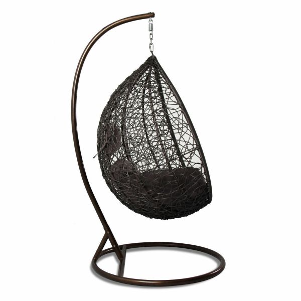 HAMSO ბუდე საქანელა - ყავისფერი ბალიშებით (1)