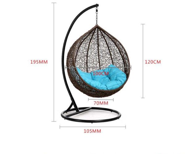 HAMSO ბუდე საქანელა - ყავისფერი ბალიშებით (1)