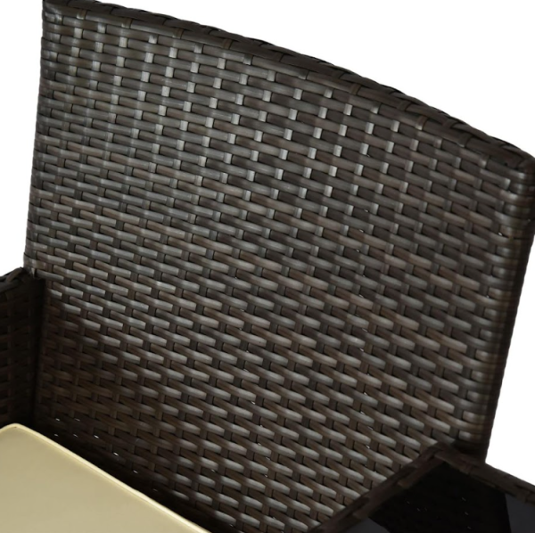 2 ადგილიანი მოწნული ავეჯი ბალიშებითა და მაგიდით FLEXY AJ-SFS044