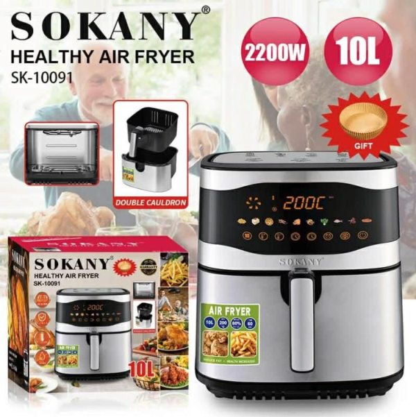აეროგრილი Sokany Sk-10091-10L (ზედა-ქვედა წვა)