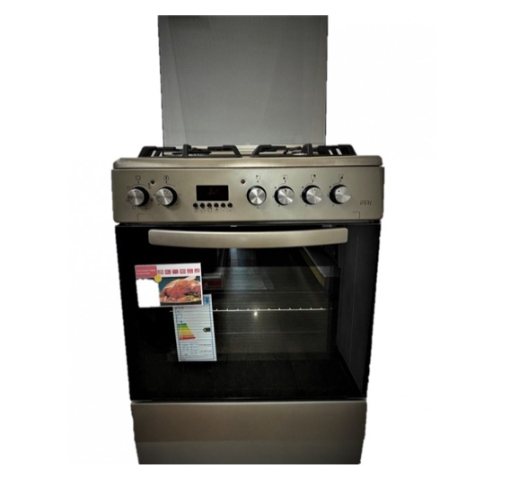 გაზქურა EVII 6037 T INOX (FFD)