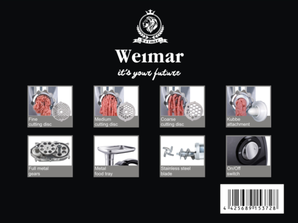 ხორცსაკეპი Weimar WE‑MG8060RB Black
