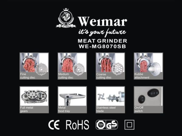 ხორცსაკეპი მანქანა Weimar WE‑MG8070SB