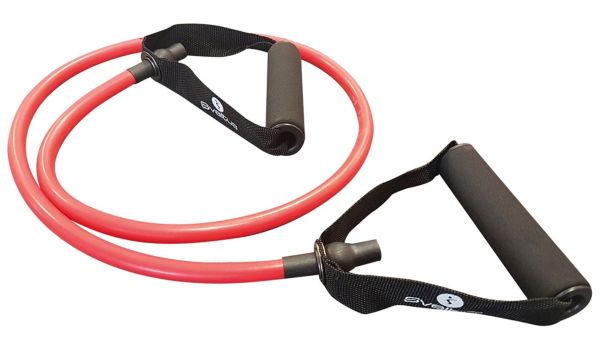 რეზინის ესპანდერი სახელურებით SVELTUS ძლიერი სახელურებით წითელი